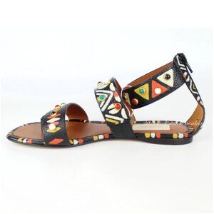 NEW VALENTINO Runway Tribal Stud Sandals | Boho Flat Sandals for Summer